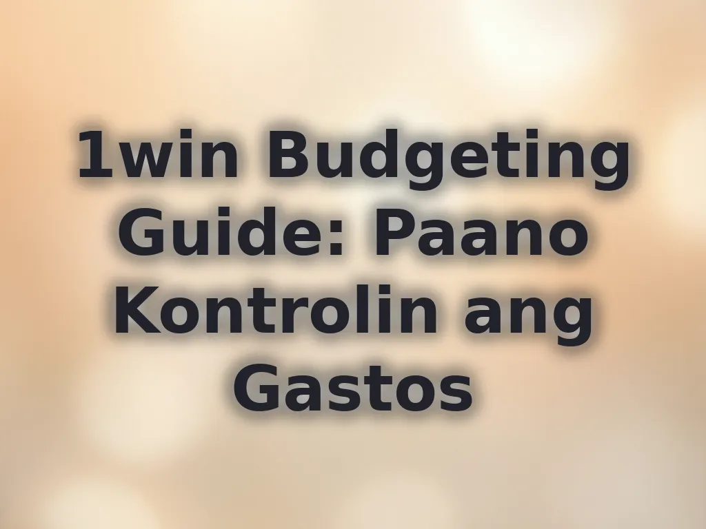 Budgeting tips